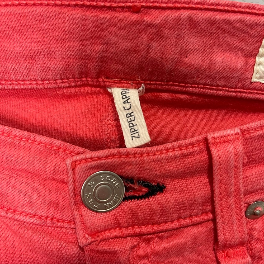 Rag & Bone Size 27 Coral Zipper Capri - Picture 5 of 9